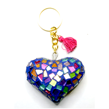 Heart Keychain (Blue and Pink)
