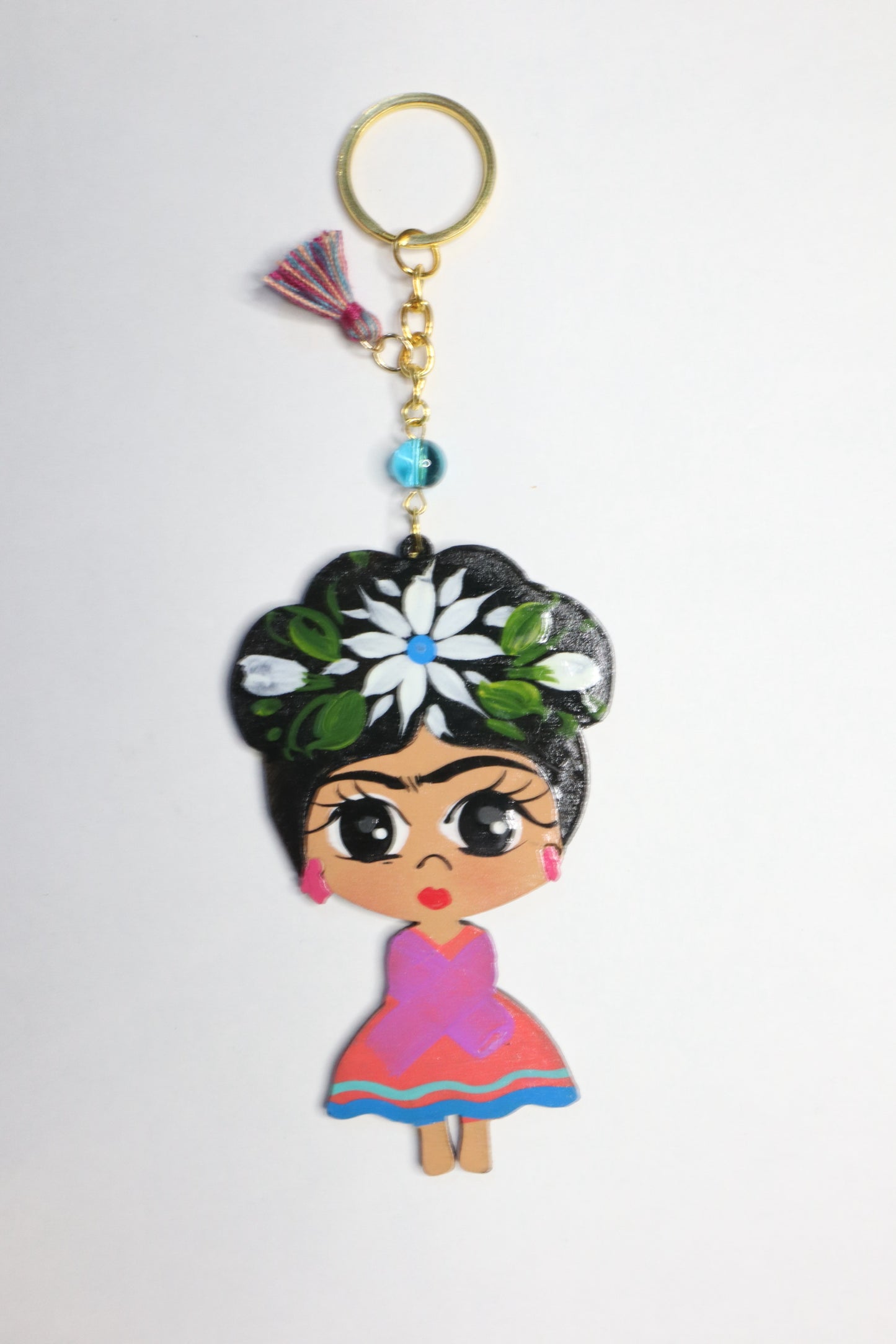 Frida Keychain ( Purple and Blue)