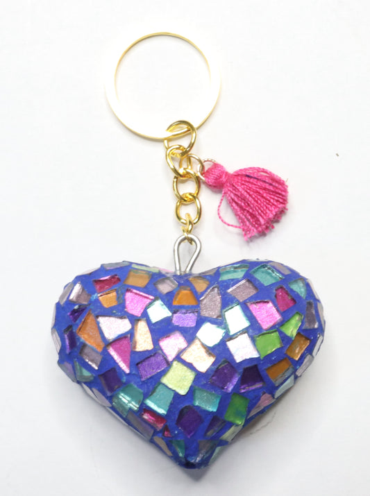 Heart Keychain (Blue and Pink)