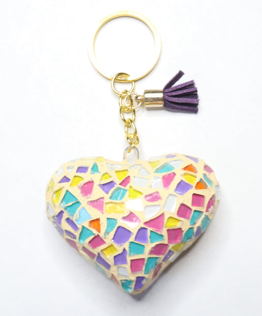 Heart Keychain (Perla and Purple)