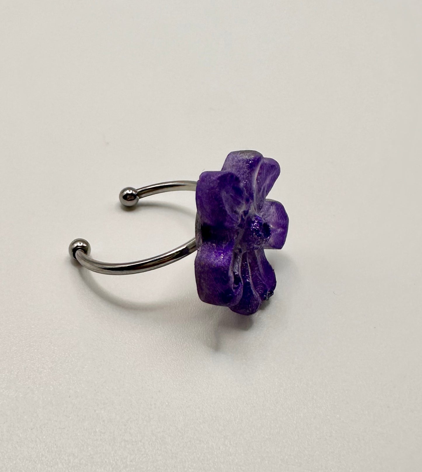 Purple Wildflower Ring