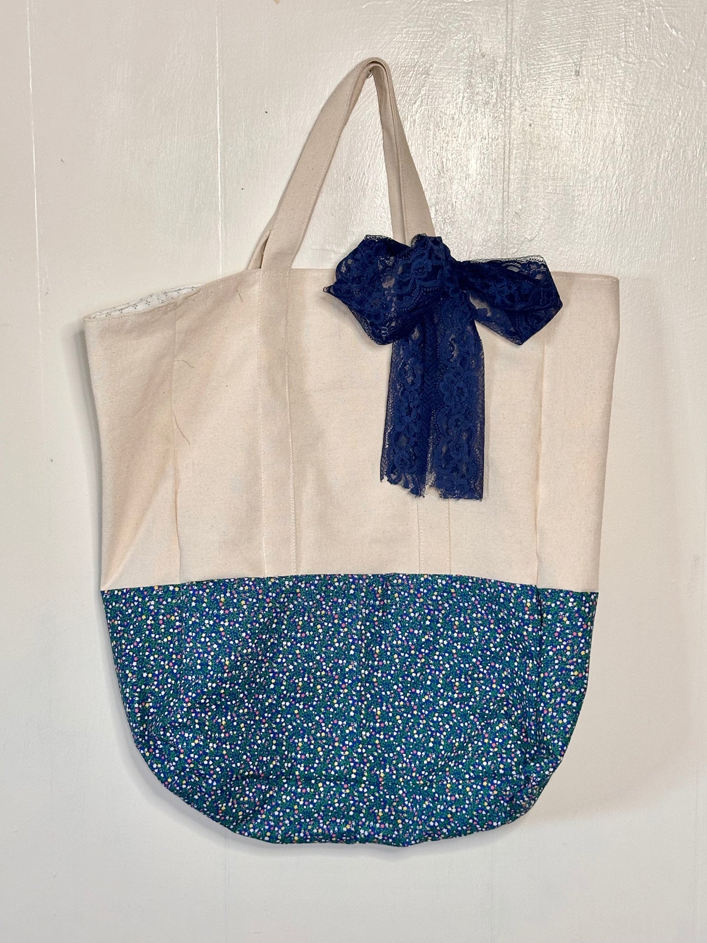 Blue Floral Totebag