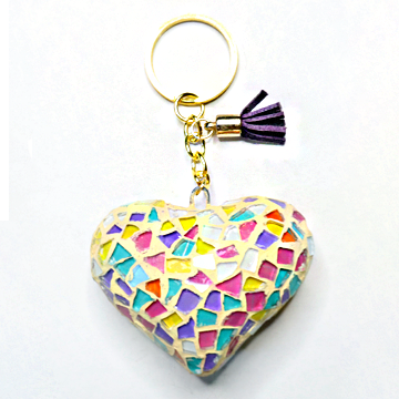 Heart Keychain (Perla and Purple)