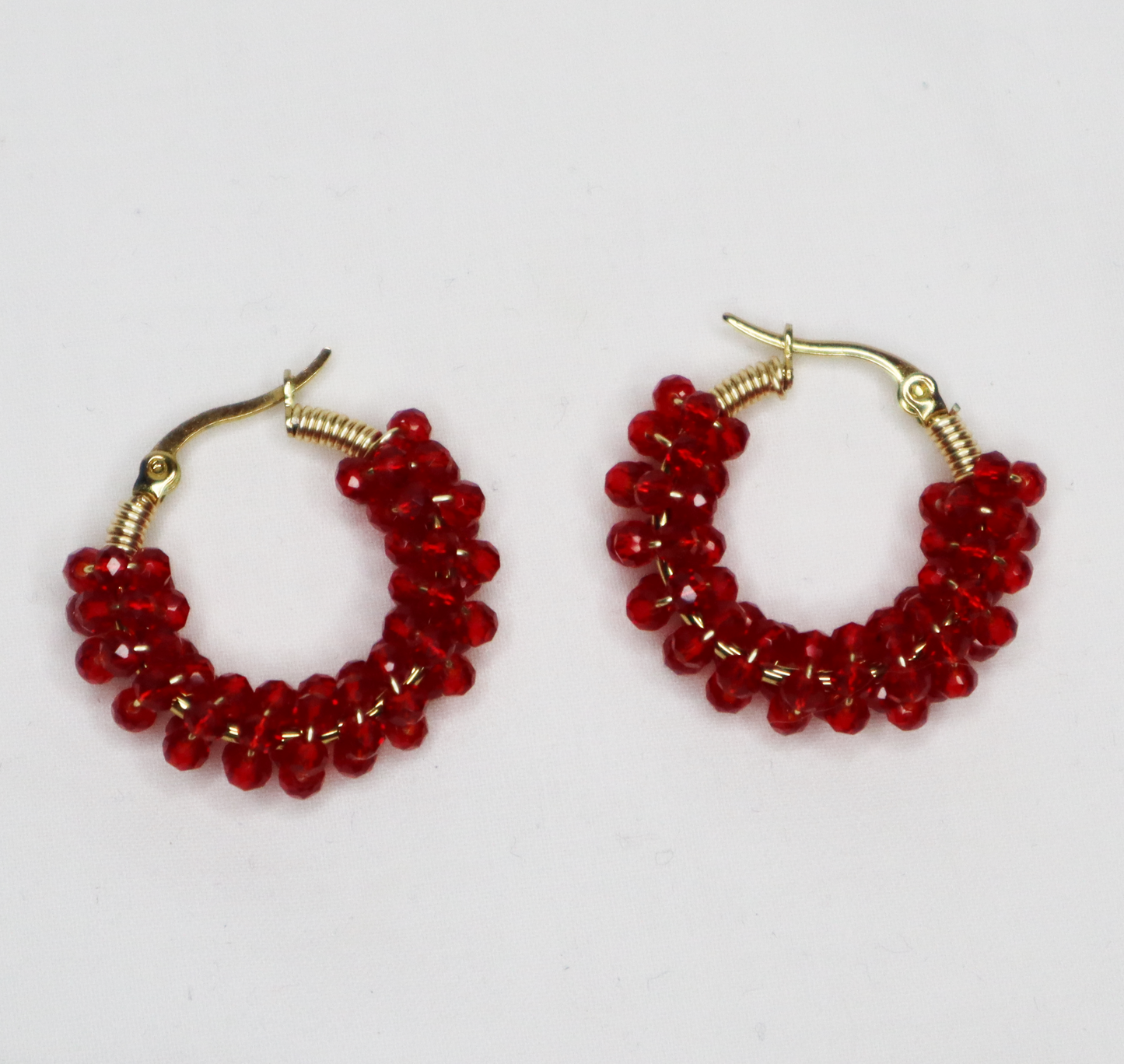 Red Beaded Earrings
