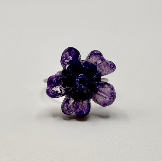 Purple Wildflower Ring