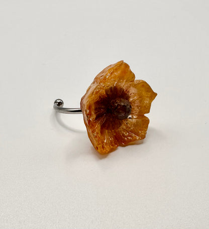 Orange Wildflower Ring