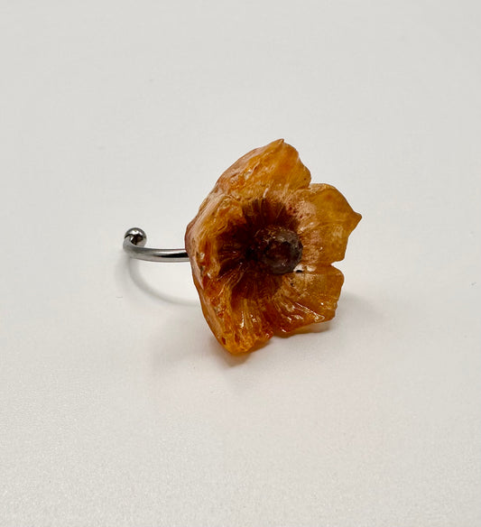 Orange Wildflower Ring
