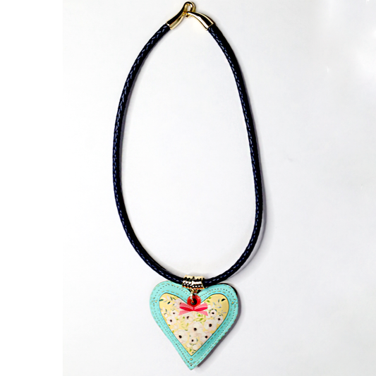 Rope Braid Necklace (Fabric Heart)