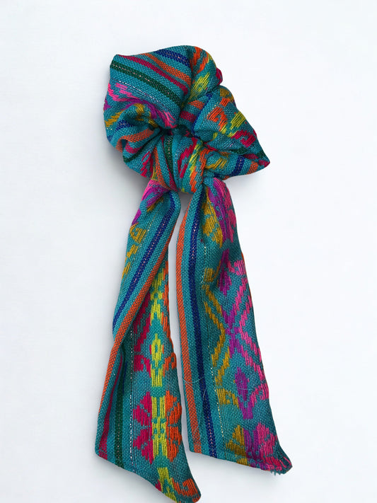 Cambaya Bow Scrunchie (Turqoise)